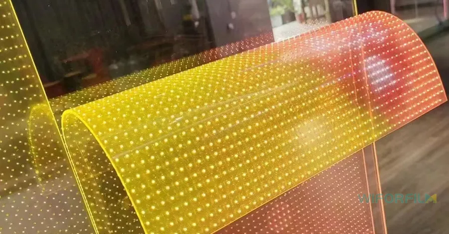 adhesive transparent led film