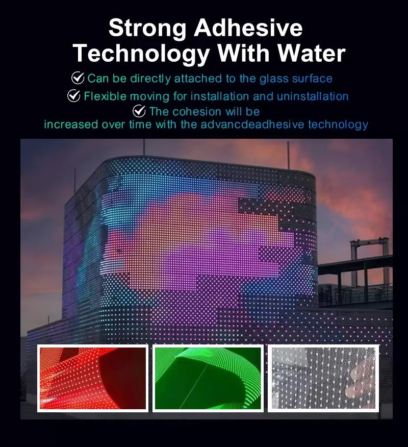 transparent led film display screen