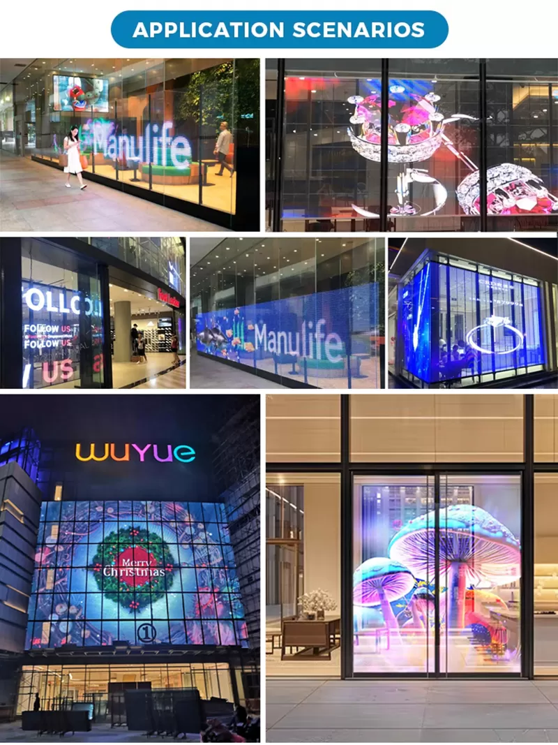 transparent film led screen