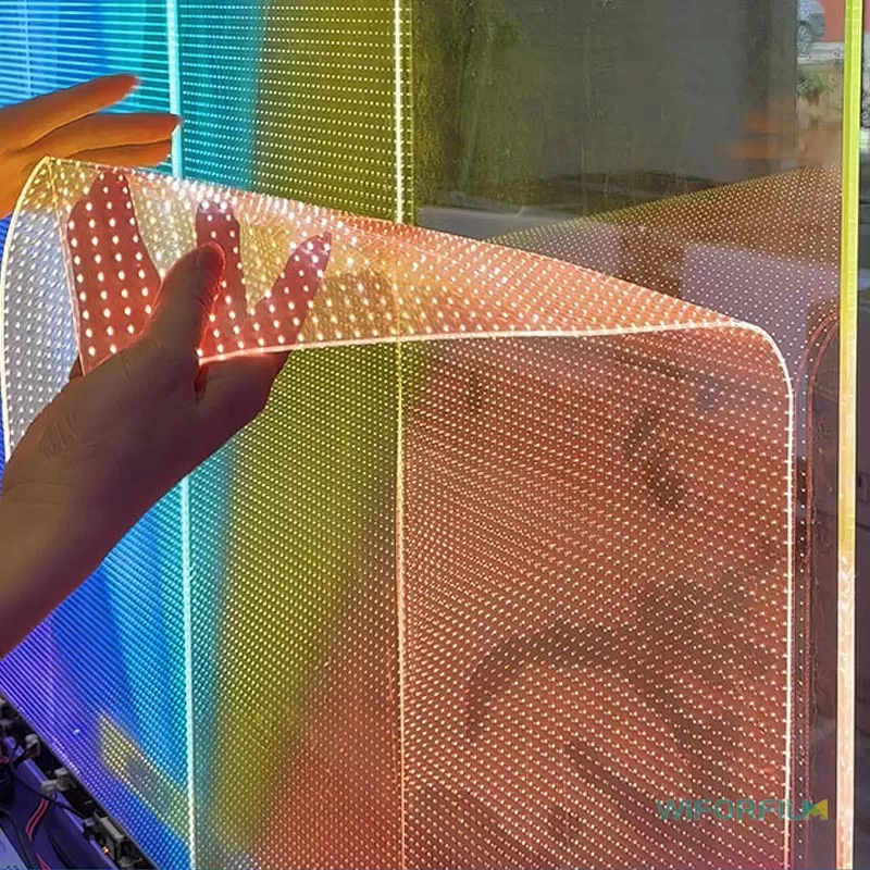 china see through led screen